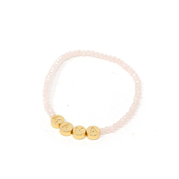 The Sis Kiss - Mama Beaded Bracelet in Pink Preorder