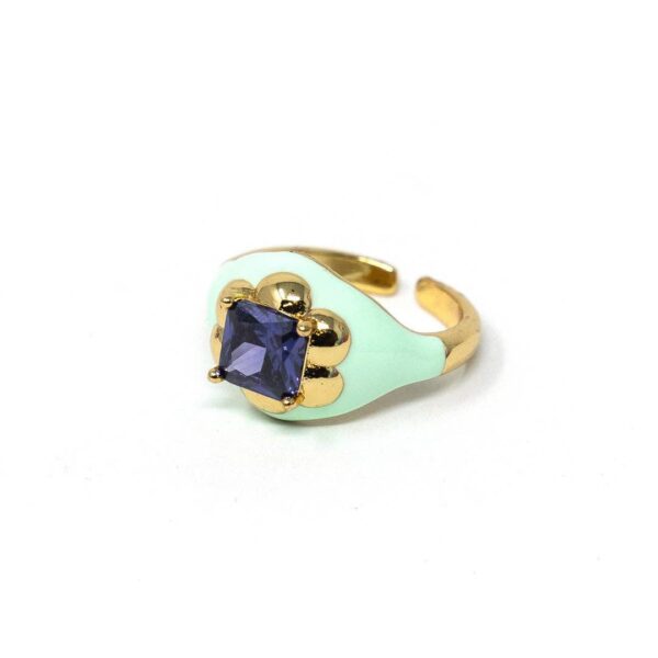 The Sis Kiss - Enamel Gem Rings