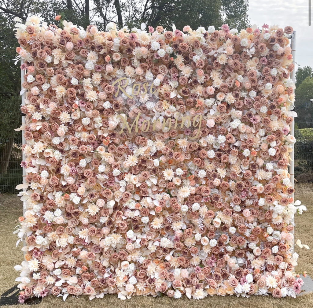 Neutral flower wall